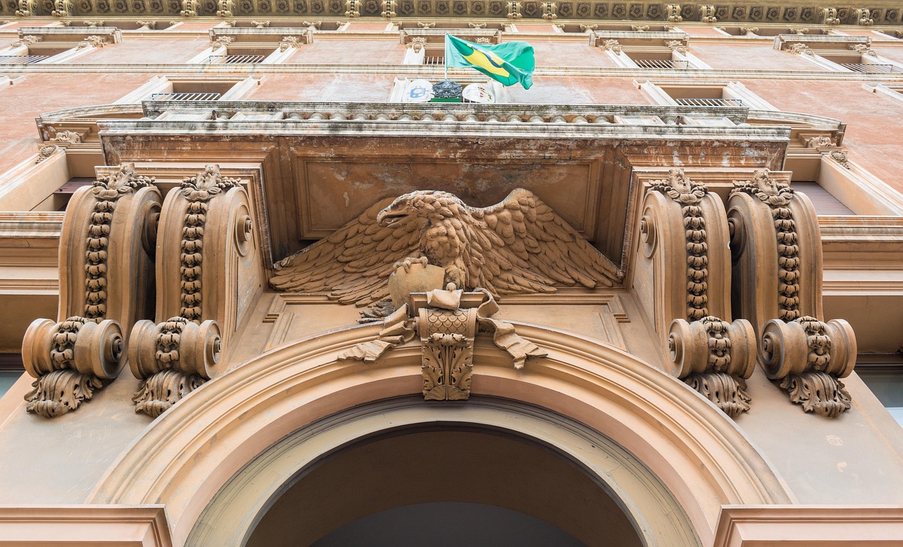 embassy, brazil, brazil flag, rome, italy, flag, eagle